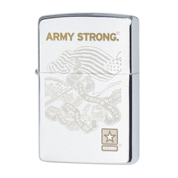 Zippo - US Army - Army Strong Benzinfeuerzeug - Brushed Chrome - Z28515