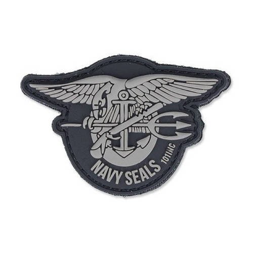 101 Inc. - 3D-Aufnäher - Navy Seals - Grau -  3D PVC Morale Patches