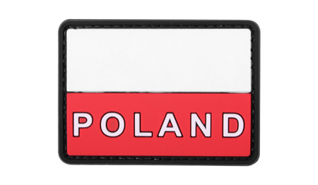 4TAC - 3D Patch - Polnische Flagge mit Text - Vollfarbe -  3D PVC Morale Patches
