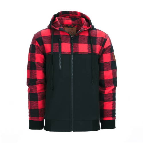 Fostex - Lumbershell Jacket - Schwarz/Rot - 129535 - Kapuzen-Sweatshirts