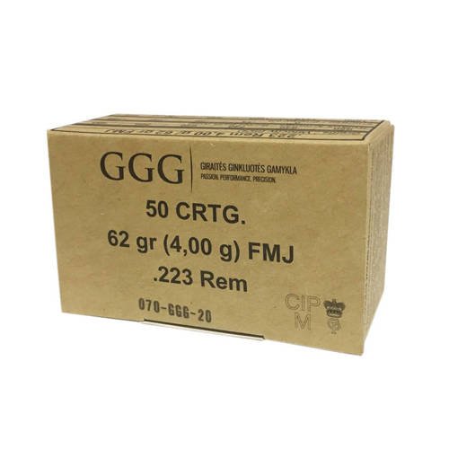 GGG - .223 Rem. GPR12 62 gr / 4.00 g FMJ Carbine ammunition