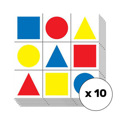 Geometrische Figuren Target - 10 Stück - Schießscheiben & Timer