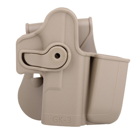 IMI Defense - Roto Paddle Holster Level 2 mit Mag Pouch - Glock 17/19/22/23/31/32/36 - Desert Tan - IMI-Z1023 - Gürtelholster