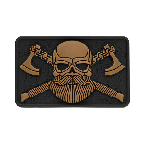 M-Tac - 3D-Emblem - Bearded Skull - Schwarz / Coyote - 51113205 -  3D PVC Morale Patches