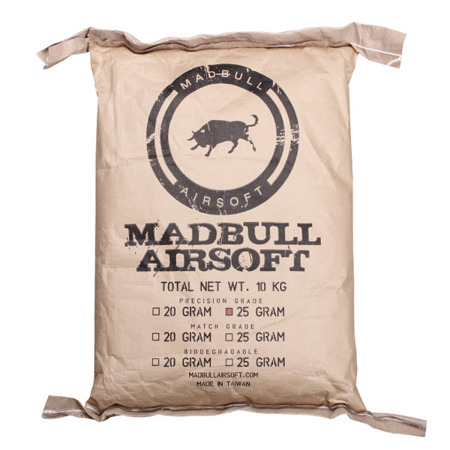 MadBull - Airsoft BB Pellets - 0.25g - 40.000 rds / 10 kg - Präzisions BBs - 0.25 g BBs