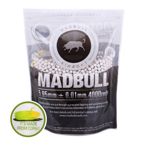 MadBull - Biologisch abbaubare BB Pellets - 0,30g - 4000 rds - Premium Match Grade PLA BIO - 0,30 g und Schwerere BBs