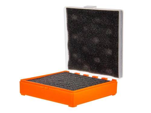 Megaline - Transportbox - 11x11x3,5 cm - Orange-transparent - 607/0002OT - Koffer und Futterale