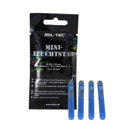 Mil-Tec - Lichtstab - Mini - 4,5 x 40 mm - 10 Stück - Blau - 14931503 - Leuchtstäben
