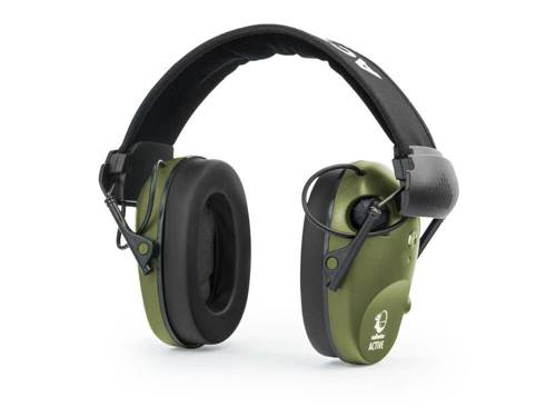 RealHunter - Set aus Active PRO Gehörschützern und Schutzbrille - Olive Green  - Aktive Kopfhörer
