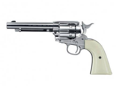 Umarex - Colt SAA .45-5.5" Luftpistole Revolver - Nickel Pearl - 4,5 mm BB - 5.8307 - Geschenkidee für mehr als €75