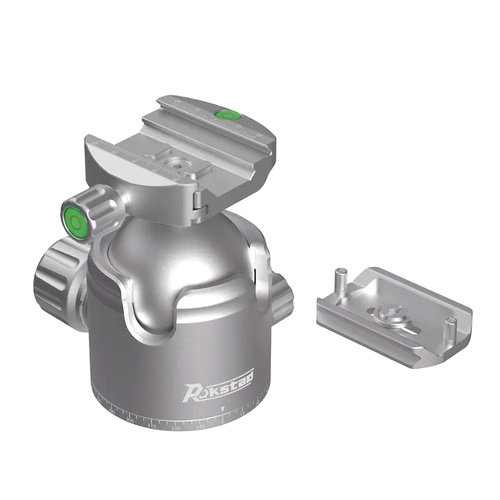 Rokstad - Głowica kulowa 56 mm na gwint 3/8"-16 - Picatinny/ARCA - Szary - RSRH-02