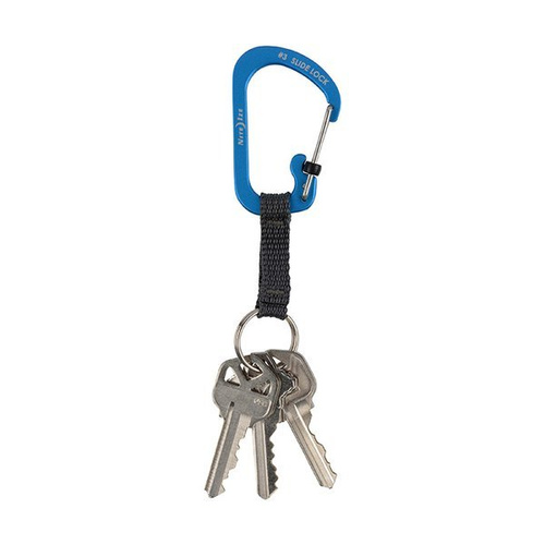 Nite Ize - Karabinek SlideLock® Key Ring Aluminum #3 - Niebieski - CSLAW3-03-R6