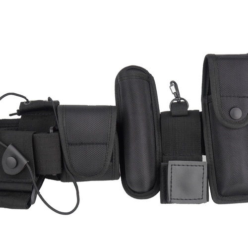 MFH - Pas Security z pokrowcem na broń, kajdanki, pałkę, gaz, latarkę, radio, magazynki i dwiema ładownicami - 22773A