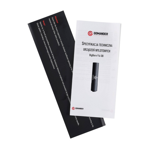 Gomander - Tłumik do broni myśliwskiej Big Bore 9,6 OB gen2 - Gwint M15x1 - Czarny - TB0.10142_1-M15