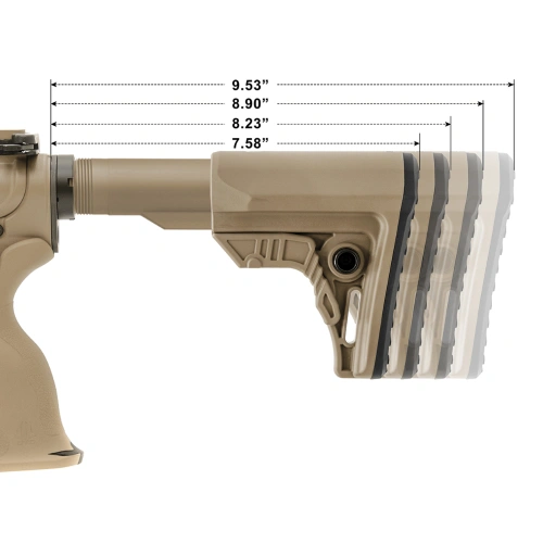 UTG Pro - Kolba Mil-Spec AR15 Ops Ready S4 - Gniazdo QD - Polimer - FDE - RBUS4DMS