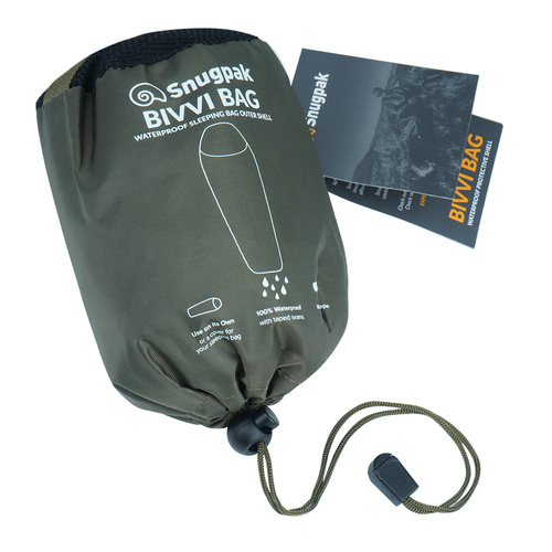 Snugpak - Wodoodporny pokrowiec na śpiwór Bivvi Bag - 228 x 85 x 65cm - Olive - 10113100217