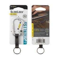Nite Ize - Karabinek SlideLock Key Ring #3 - Stalowy - CSLW3-11-R6