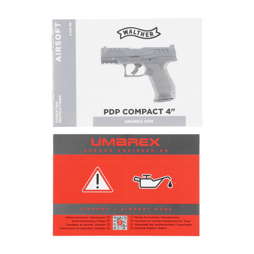 Umarex - Replika ASG pistoletu Walther PDP Compact 4" Set - 6 mm - CO2 - Czarna - 2.6521-1