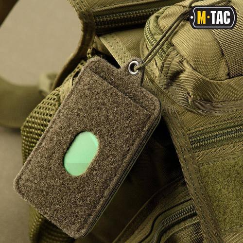 M-Tac - Panel na naszywki z kieszenią na karty ID ze smyczą - Oliwkowy - 10118001