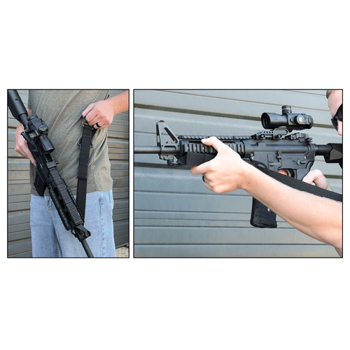 UTG - Zawieszenie do broni Bungee Sling QD - 1-punktowe - Czarny - PVC-GB507B