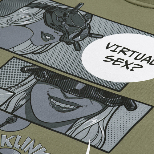 M-Tac - Koszulka Comics Drone Girl - Bawełna - Oliwkowy - 80074038
