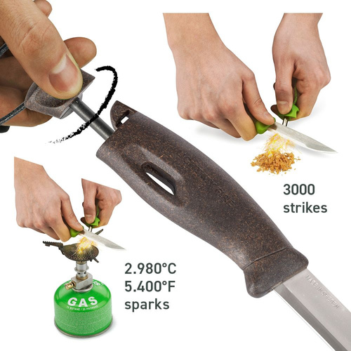 Light My Fire - Nóż survivalowy z krzesiwem Swedish FireKnife BIO - Zielony - 2121113110