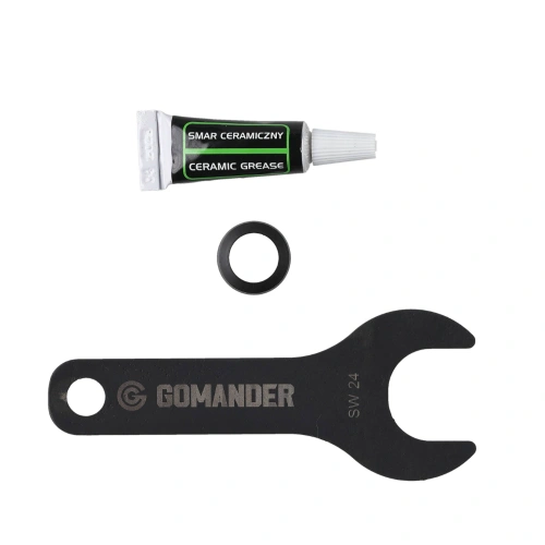 Tłumik płomienia Gomander Quadron S 9 mm M14X1 - Stal - Czarny - TB0.10174