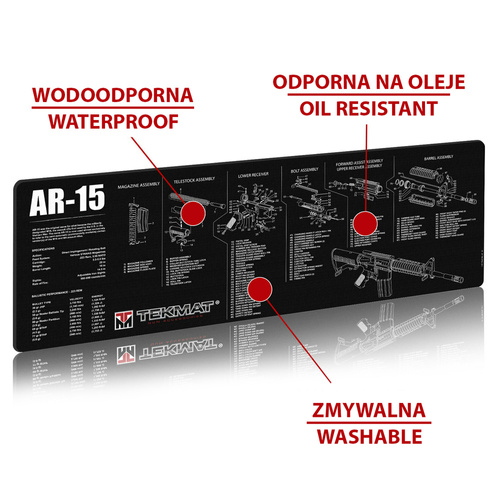 TekMat - Mata do czyszczenia broni - CZ-75 - 27x43cm - TEK-R17-CZ75