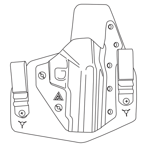 Direct Action - Kabura wewnętrzna Universal IWB Hybrid Holster - Czarna - HP-IUSR-HYB-BLK
