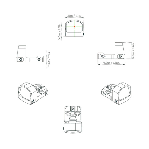 Vector Optics - Kolimator Frenzy-S 1x17x24 MIC - 3 MOA - Weaver - Czarny - SCRD-43