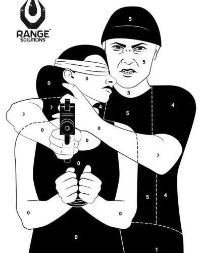 Range Solutions - Tarcze Strzeleckie Hostage - 50szt. - 700x500 mm - Biały - RAN-14-025567