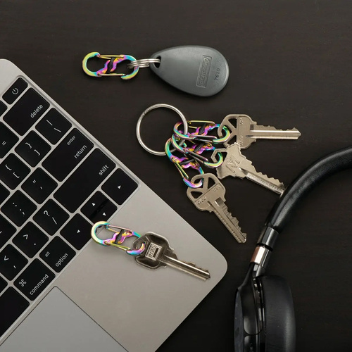 Nite Ize - Karabińczyk S-Biner MicroLock - 5 szt. - Stalowy - Czarny - LSBM-01-5R7