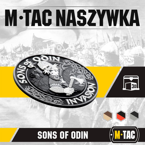 M-Tac - Naszywka PVC 3D Sons of Odin - Czarna/Szara - 51137211