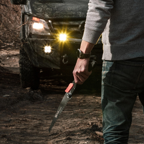 SOG - Piła do drewna składana - Ręczna - 210 mm - Wymienne ostrze - Z pochwą - F10N-CP