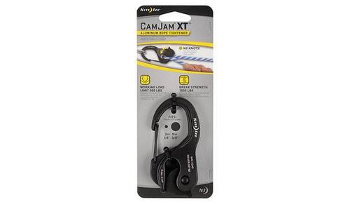Nite Ize - Klamra naciągowa CamJam® XT™ Large Aluminum Rope Tightener - Czarny - NCJLA-01-R3