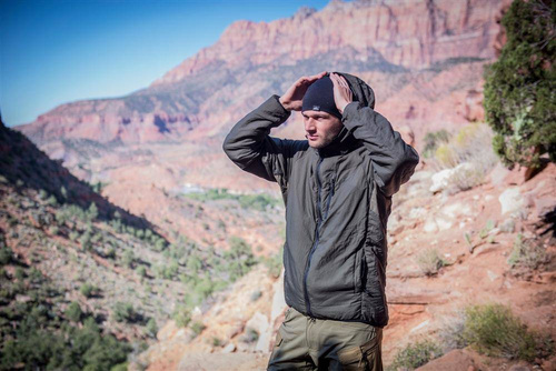 Helikon - Kurtka z kapturem Wolfhound Hoodie - Windpack Nylon - Coyote - KU-WLH-NL-11