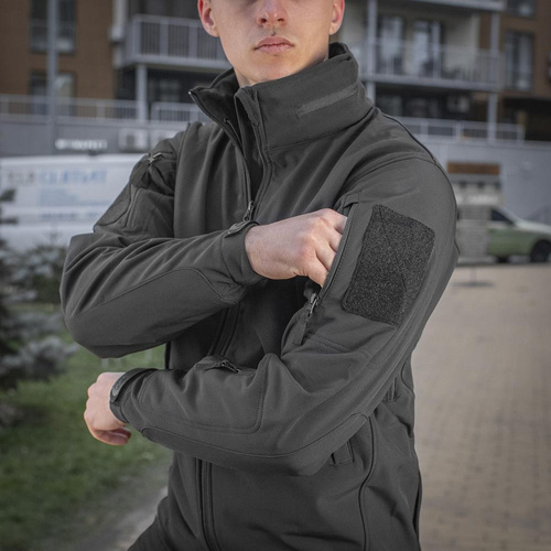 M-Tac - Kurtka wojskowa Softshell - Czarna - 20201002