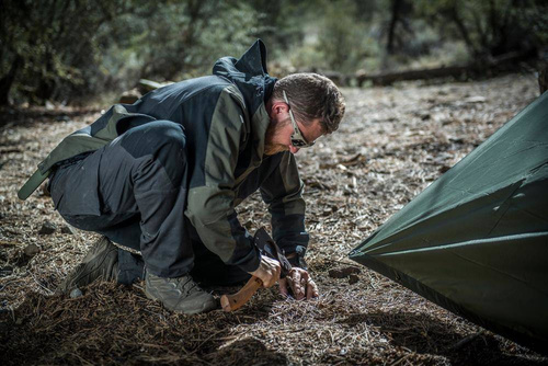 Helikon - Kurtka softshellowa Anorak Woodsman - DuraCanvas - Czarny - KU-WDN-DC-01