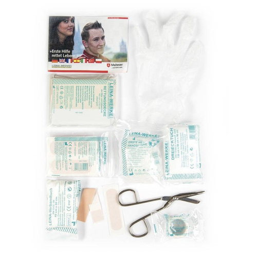 Mil-Tec - Apteczka z wyposażeniem First Aid Set - Mała, 25 elementów - Zielony OD - 16025301