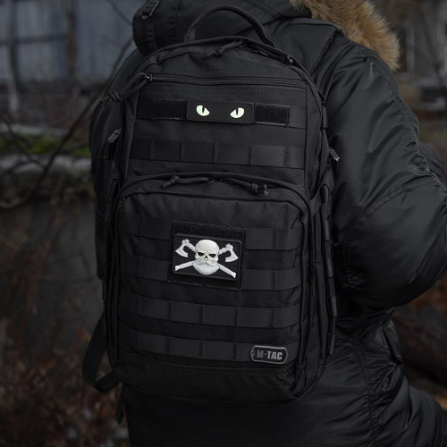 M-Tac - Naszywka 3D - Bearded Skull - Czarny / Biały - 51113236