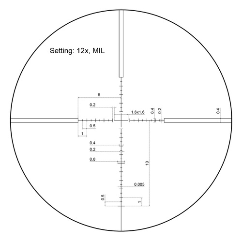 Vector Optics - Luneta Veyron 3-12x44 Compact - SFP - MPR-4 - Czarna - SCOM-24