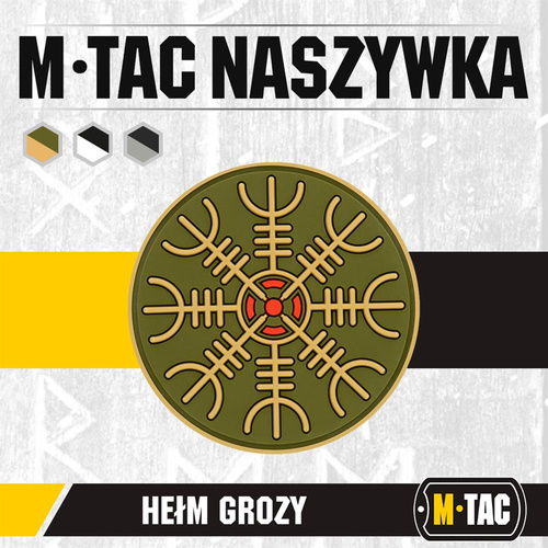 M-Tac - Naszywka 3D PVC Hełm Grozy - Olive - 51221001