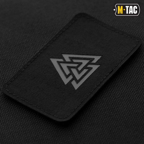 M-Tac - Naszywka Laser cut Valknut pozioma - Czarny / Szary - 51164211