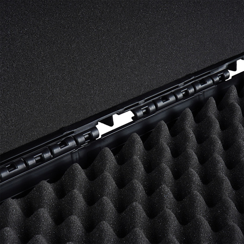 Megaline - Walizka na broń długą - 130 x 35 x 12 cm - Zamek na szyfr - Czarna - 200/0091