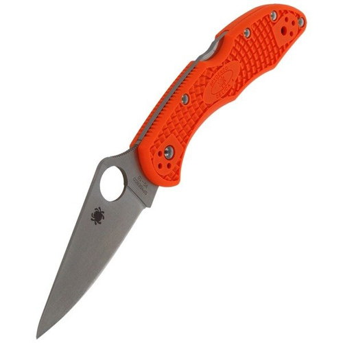 Spyderco - Nóż składany Delica® 4 FRN Flat Ground Orange - C11FPOR