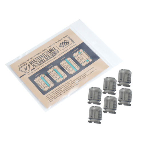 Strike Industries - Osłony na szynę Picatinny z wielokierunkowym systemem prowadzenia kabli - 6 szt. - SI-AR-CMS-MP