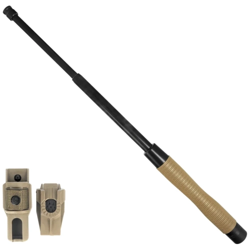 ESP - Hartowana pałka teleskopowa Easy Lock - 18" - Czarna/Khaki - ExBT-18HE-KH BHT-54