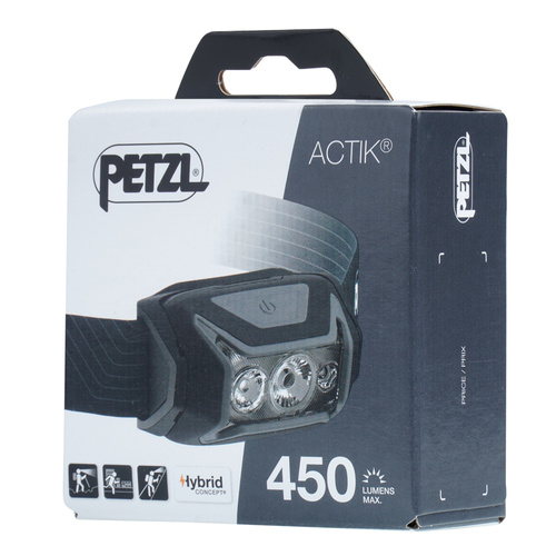 Petzl - Latarka czołowa LED Actik - 450 lm - Szara - E063AA00