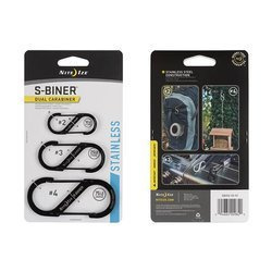 Nite Ize - Karabinki S-Biner Set #2, #3, #4 - Czarny - SB234-03-01