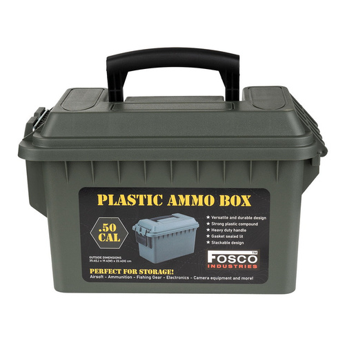 Fosco Industries - Skrzynka amunicyjna Ammo Box .50 cal - 9,6 L - Polimer - Zielony - 465202